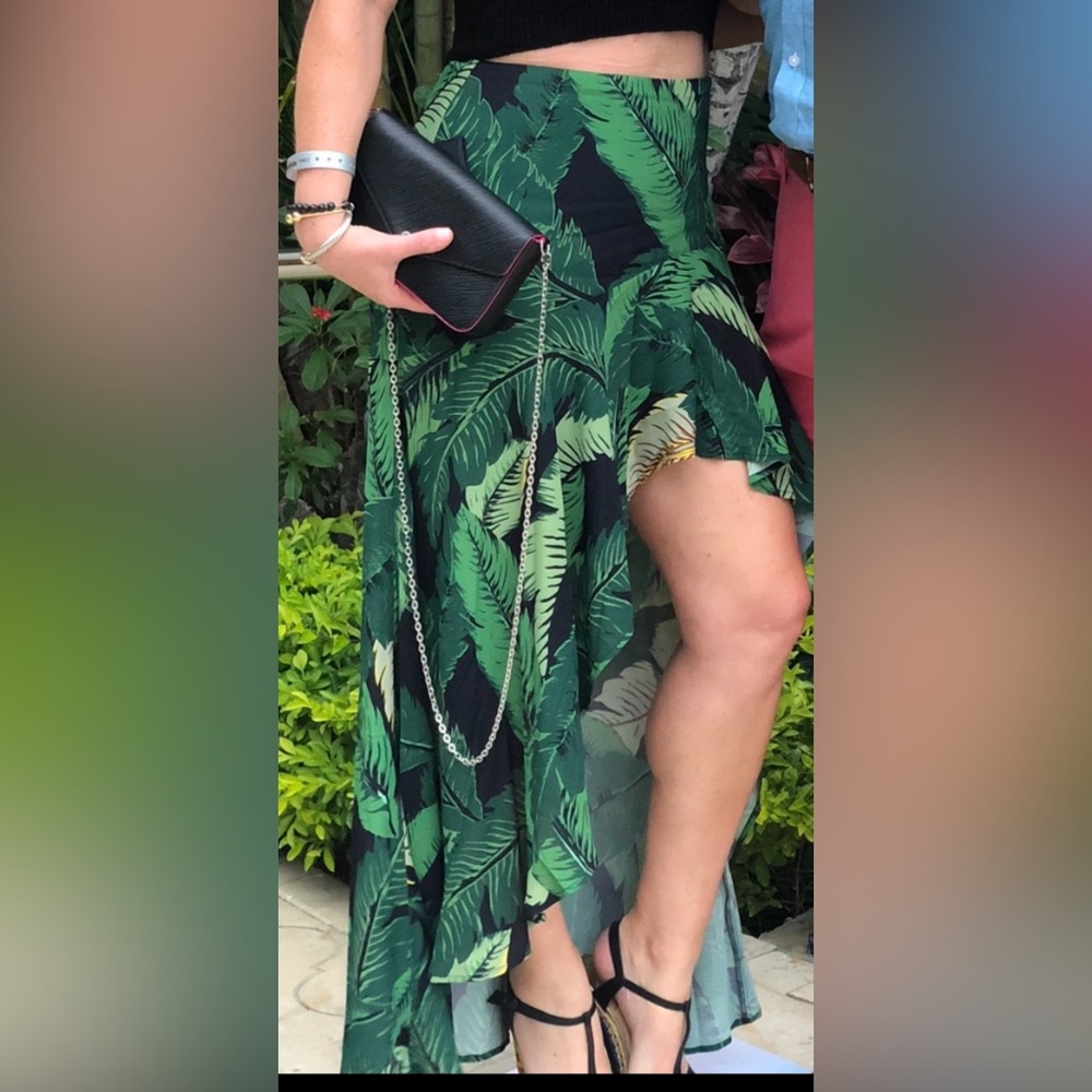 Beach Riot green floral high low skirt - Medium